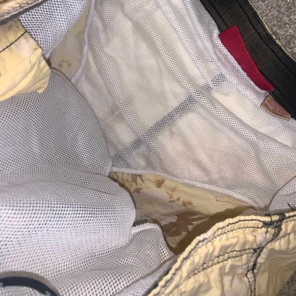 Caribbean Joe Yellow & Brown Swim Trunks sz XL - Picture 9 of 10